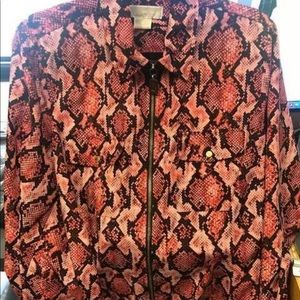 Michael kors animal print blouse